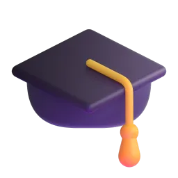 Ilustração 3D de material escolar